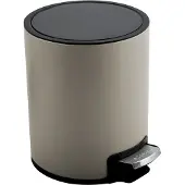 Spirella Kosmetikeimer 3 Liter Edelstahl mit Absenkautomatik und Inneneimer "Riku" Badezimmer Mülleimer Softclose Abfalleimer taupe