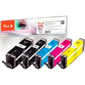 Peach Spar Pack Tintenpatronen kompatibel zu Canon PGI-570XL, CLI-571XL, Schwarz, Magenta, Gelb, Cyan, 11 ml, 5 Stück(e), Multipack