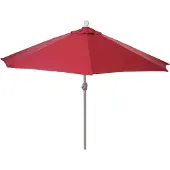 MCW Sonnenschirm halbrund Lorca, Halbschirm Balkonschirm, UV 50+ Polyester/Alu 3kg 270cm bordeaux ohne Ständer