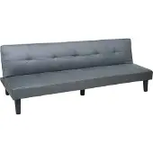 Mendler 3er-Sofa MCW-G11, Couch Schlafsofa Gästebett Bettsofa Klappsofa, Schlaffunktion 195cm Stoff/Textil, grau