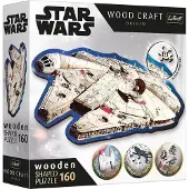 Trefl TR20189 - Holz Form-Puzzle (160 Teile) - Star Wars - Millennium Falcon