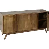Mendler Sideboard MCW-L96, Kommode Schrank Anrichte, 4 Fächer und 4 Regalböden, Massiv-Holz Mango 72x146x43cm MVG