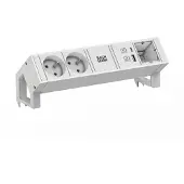 Bachmann DESK2 white 2xUTE 1xCM 1xUSB A/C 22W 0,2m GST18