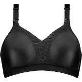 Triaction by triumph Sport-BH "Triaction Wellness N", Damen, Gr. 90, Cup E, schwarz, Single Jersey, Obermaterial: 77% Polyamid, 23% Elasthan (LYCRA), BHs Sport-BH, atmungsaktiv und hoher Support