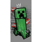 Jerry Fabrics Minecraft Metro Art Creeper Badetuch, Strandtuch 70x140cm