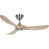 CasaFan ECO GENUINO Deckenventilator chrom/holz hell 122cm - , Eco Genuino, Holz, für Wohnzimmer, Holz, Modern