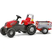 Rolly Toys Junior RT Trettraktor mit FarmTrailer, rot Maße: 162x53x62 cm; 80 026 1