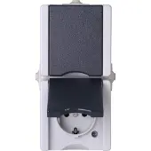 Kopp 947556008, Typ F, Schwarz, Weiß, Thermoplast, IP44, 250 V, 16 A