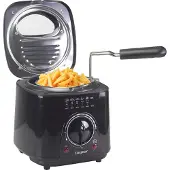 Beper P101FRI100 Fritteuse, Kunststoffgehäuse, herausnehmbarer 1 l Ölbehälter, Timer