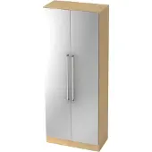 Hjh OFFICE PRO SIGNA G 7100 CE - Ahorn/Silber 5 OH Schrank Chromgriff Metall