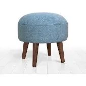 Atelier Del Sofa | Hocker Deff Samt blau Samt 45x43x45 cm | NADUVI
