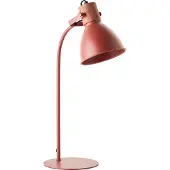 Brilliant hohe Tischleuchte ELENA in rot | schwenkbarer Kopf | 1x E27 Fassung max. 40W | Höhe 52cm | Metall/Holz