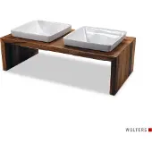 Wolters Meshidai True Doppelnapf - Teak M 2 x 1.3 Liter