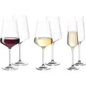 Leonardo Gläser-Set "Wein- und Sektgläser Puccini 6er Set transparent" Ideal für den Alltag, spülmaschinengeeignet