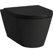 Laufen Wand-WC KARTELL spülrandlos, Tiefspüler schwarz matt