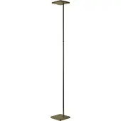Licht-Erlebnisse LED Stehlampe Bauhaus Messing Metall 185cm hoch 3480lm Premium Standleuchte Wohnzimmer