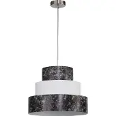 Licht-Erlebnisse Pendelleuchte Schwarz Weiß E27 Ø 38 cm Wohnzimmer Esstisch