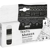 Kreul 92751 Textilmarker Black & White 4 Stck