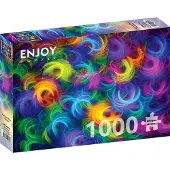 Enjoy Puzzle Abstrakte Neon-Federn 1000 Teile