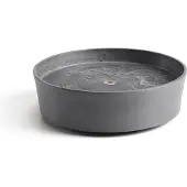 Ecopot's Blumentopfuntersetzer "SAUCER WHEELS Grey", BxTxH: 28,7x28,7x8,3 cm