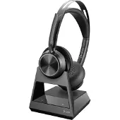 Poly Voyager Focus 2 UC Kopfhörer Verkabelt & Kabellos Kopfband Büro/Callcenter USB Typ-C Bluetooth Ladestation Schwarz