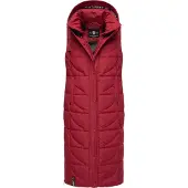 NAVAHOO Steppweste "Brezelchen" Warme, lange Damen Outdoor-Weste mit Kapuze