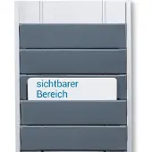 Ultradex Chipkartentafel A mit 25mm Sichtbereich H840xB115xT21mm anthrazit 30 Taschen