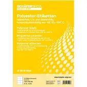 Schäfer Shop Wetterfeste Etiketten, 105 x 74 mm, transp. matt, 20 Blatt