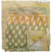 Bloomingville Blooming Ville Sari Bettdecke | Gelb | Recycelter Baumwolle | 82066356