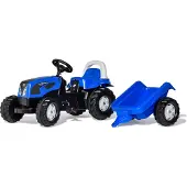 Rolly Toys Kid Landini Power Farm 100 Trettraktor mit Anhänger, Maße: 134x47x52 cm; 01 184 1