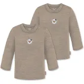 Normani 2er Pack Baby Merino Longsleeve „Taupo" - 9465