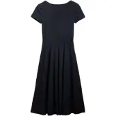 Desigual für Damen. 25SWVK09 Tief ausgeschnittenes Midikleid schwarz (S), Lässig, Baumwolle, Kurzarm