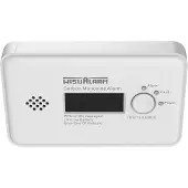 WisuAlarm GC20-B CO Melder Kohlenmonoxid 10 Jahre Batterie 1 Stück Set - Kohlenmonoxidmelder mit LCD-Display - Kohlenmonoxid Messgerät DIN EN50291