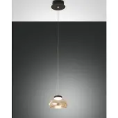 FABAS LUCE Arabella - Einzelne Pendelleuchte von - 8W LED - Deckenleuchte Durchmesser 14cm Bernstein