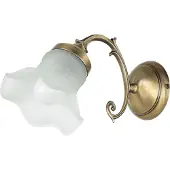 Licht-Erlebnisse Wandlampe Messing Glas Premium E14 Blütenform in Bronze Wandleuchte innen