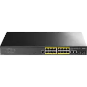 Cudy 16-Port Gigabit Managed PoE+ Switch with 2 Uplink GbE Ports and 2 SFP, GS2018PS2 1.0, Managed, L2/L3, Gigabit Ethernet (10/100/1000), Power over Ethernet (PoE), Rack-Einbau, 1U