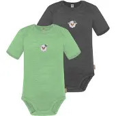 Normani 2er Set Baby Merino Body Kurzarm „Tauranga" - 9293