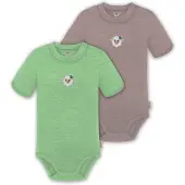 Normani 2er Set Baby Merino Kurzarmbody „Tihoi" - 9317