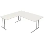 Kerkmann Schreibtisch ARTLINE mit Anbau, (B)1.800 mm, weiá