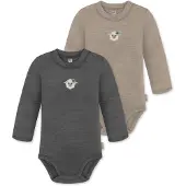 Normani 2er Pack Baby Merino Langarmbody „Tuai" - 9401