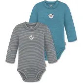 Normani 2er Pack Baby Merino Langarmbody „Tuai" - 9401