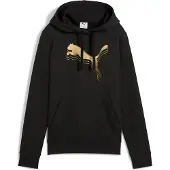 Puma Essentials Metallic Hoodie FL black-metallic gold (51) XS