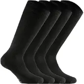 Rohner Socks Kniestrümpfe "Socken Basic Cotton II Long 4er Pack", Damen, Gr. 35-38, schwarz, Obermaterial: 80% Baumwolle CO. 17% Polyamid PA. 3% Elasthan EL., Socken Kniestrümpfe