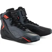 Alpinestars Faster-4 Schwarz Grau Rot Fluo Motorrad Schuhe Größe 39