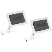 BOSS 50515410-001 Manschettenknöpfe Schwarz/Silber B-Handle-Cuf