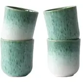 Fonq Mixed Ceramics Tassen - 0,2L - Seegrün (4er Set)