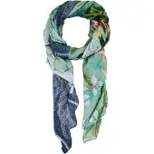Desigual Tuch Delicate Patch Rectangle Foulard Turquoise
