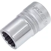 Hazet Steckschlüsseleinsatz 900Z-14, 1/2 Zoll, 12-kant, SW 14 mm, L 38 mm, CV-Stahl verchromt