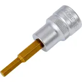Hazet Steckschlüsseleinsatz 8801, 3/8 Zoll, 6-kant SW 4 mm, L 55 mm, DIN 7422, TIN-beschichtet