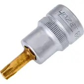 Hazet Steckschlüsseleinsatz 8802-T15, 3/8 Zoll, SW T30, L 43,5 mm, 6-kant, TIN-beschichtet, Sonderstahl